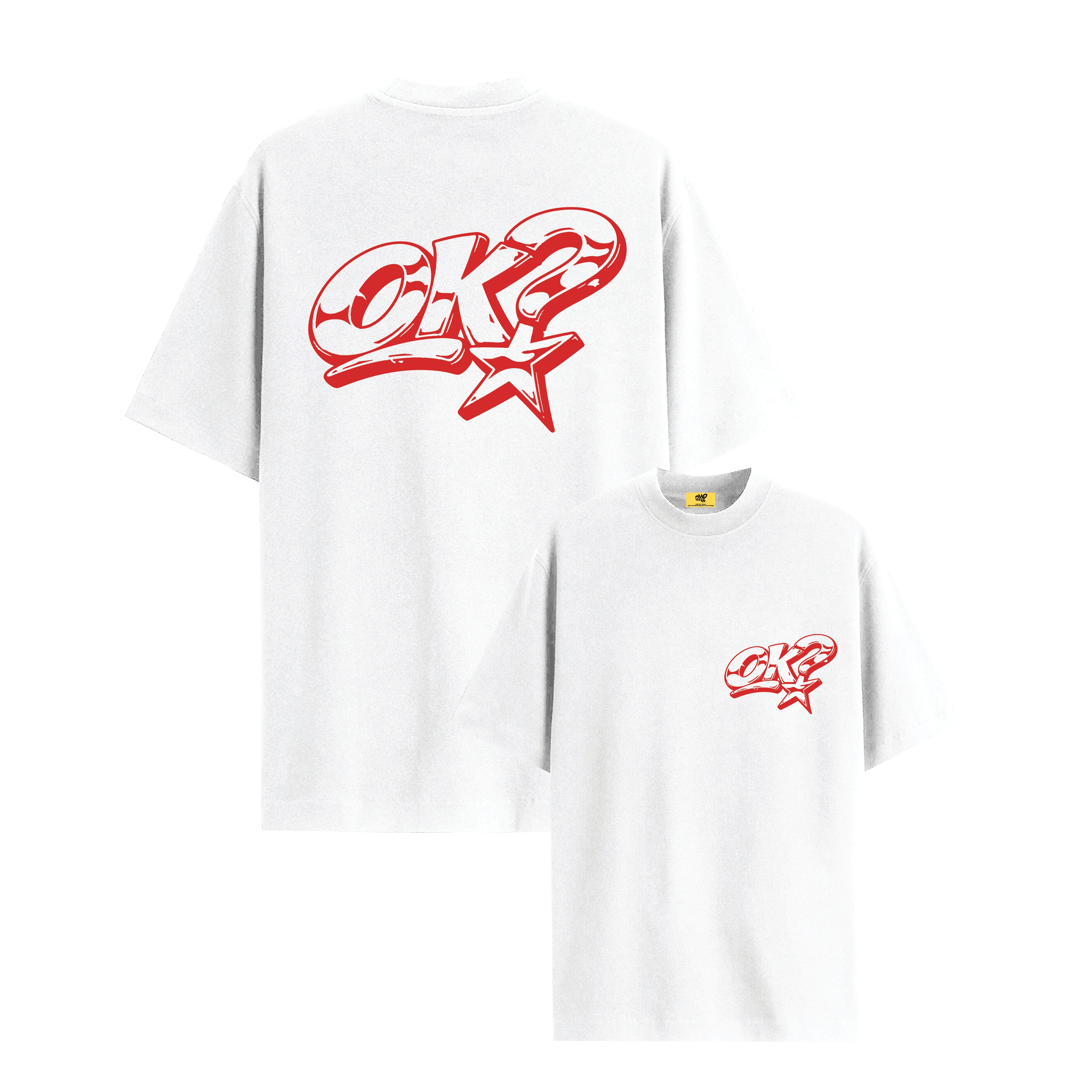 OK? STAR WHITE TEE