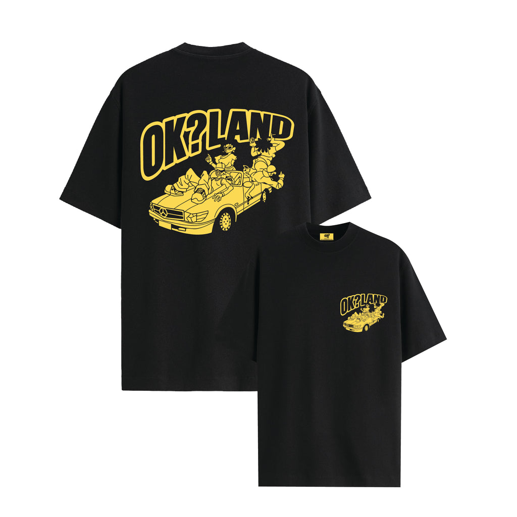 OK? LAND BLACK TEE