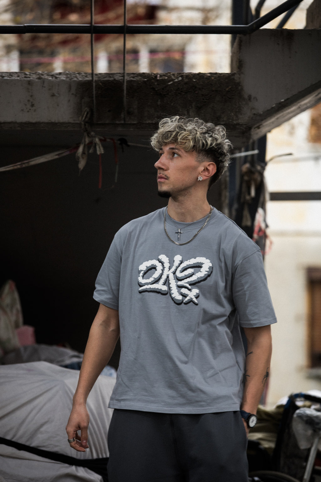 CLOUD OK? SMOKE GREY TEE