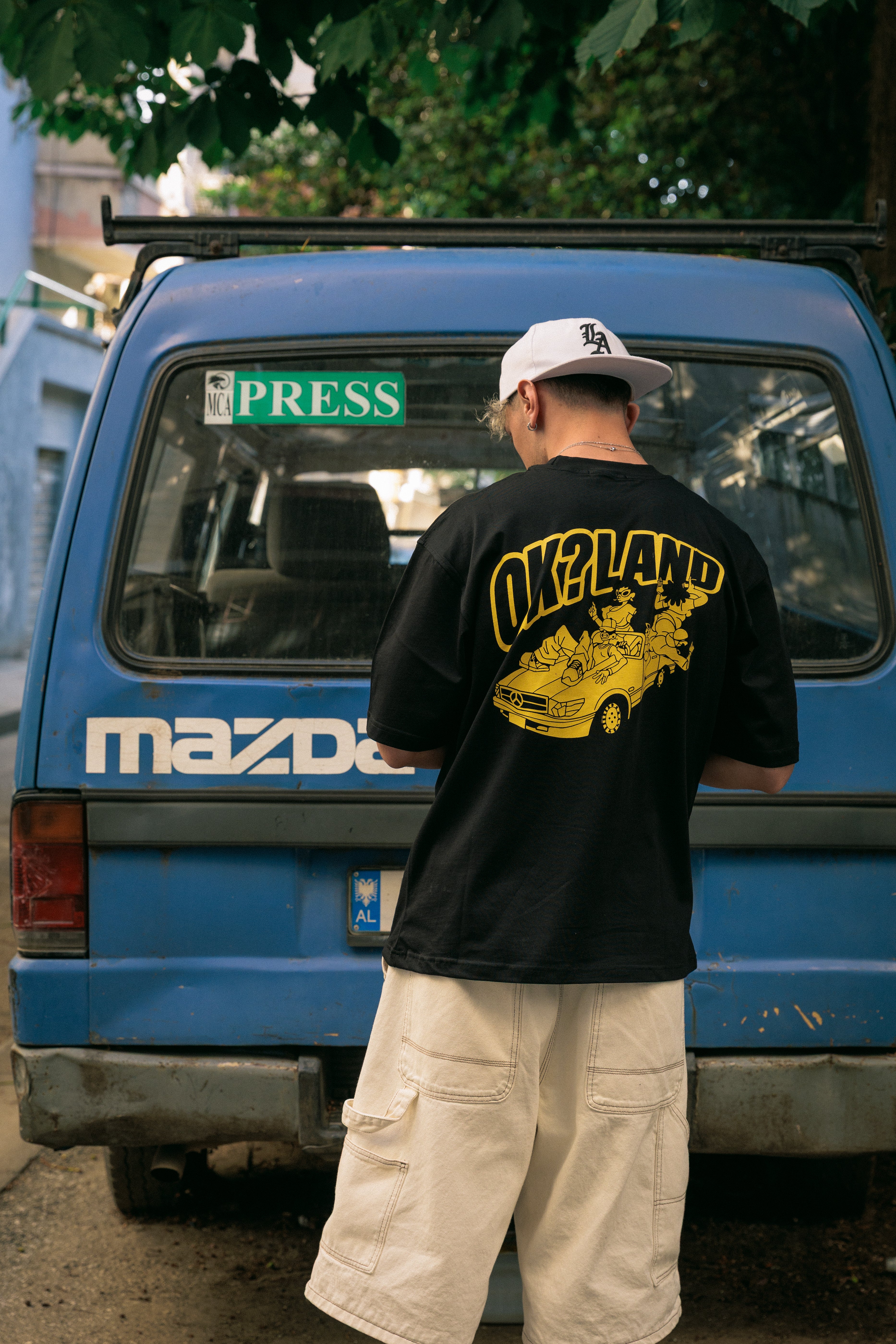OK? LAND BLACK TEE