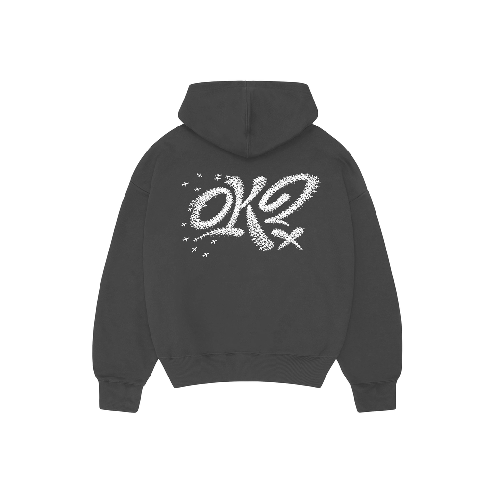 AIRPLANE OK? ANTHRACITE HOODIE