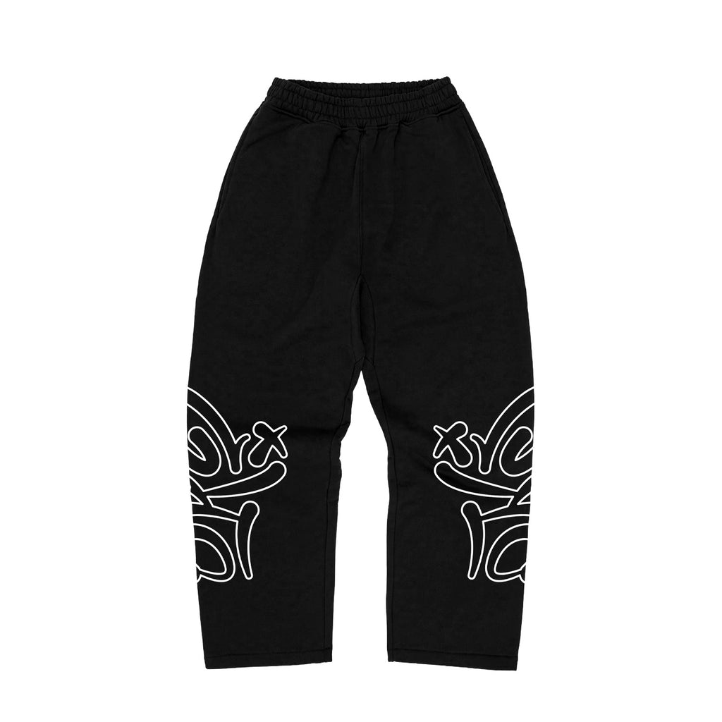 SYMMETRICAL OUTLINE OK? BLACK SWEATPANTS