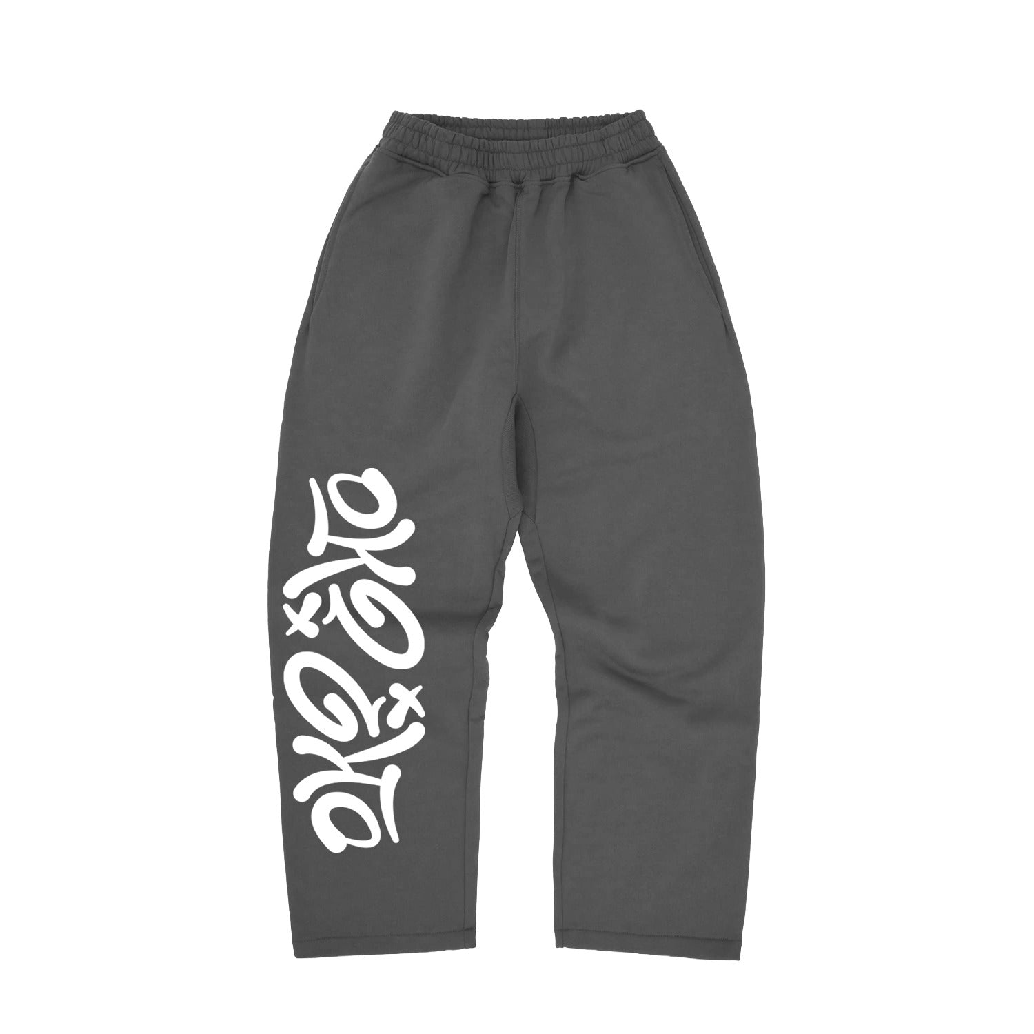 FLIPPED OK? ANTHRACITE SWEATPANTS