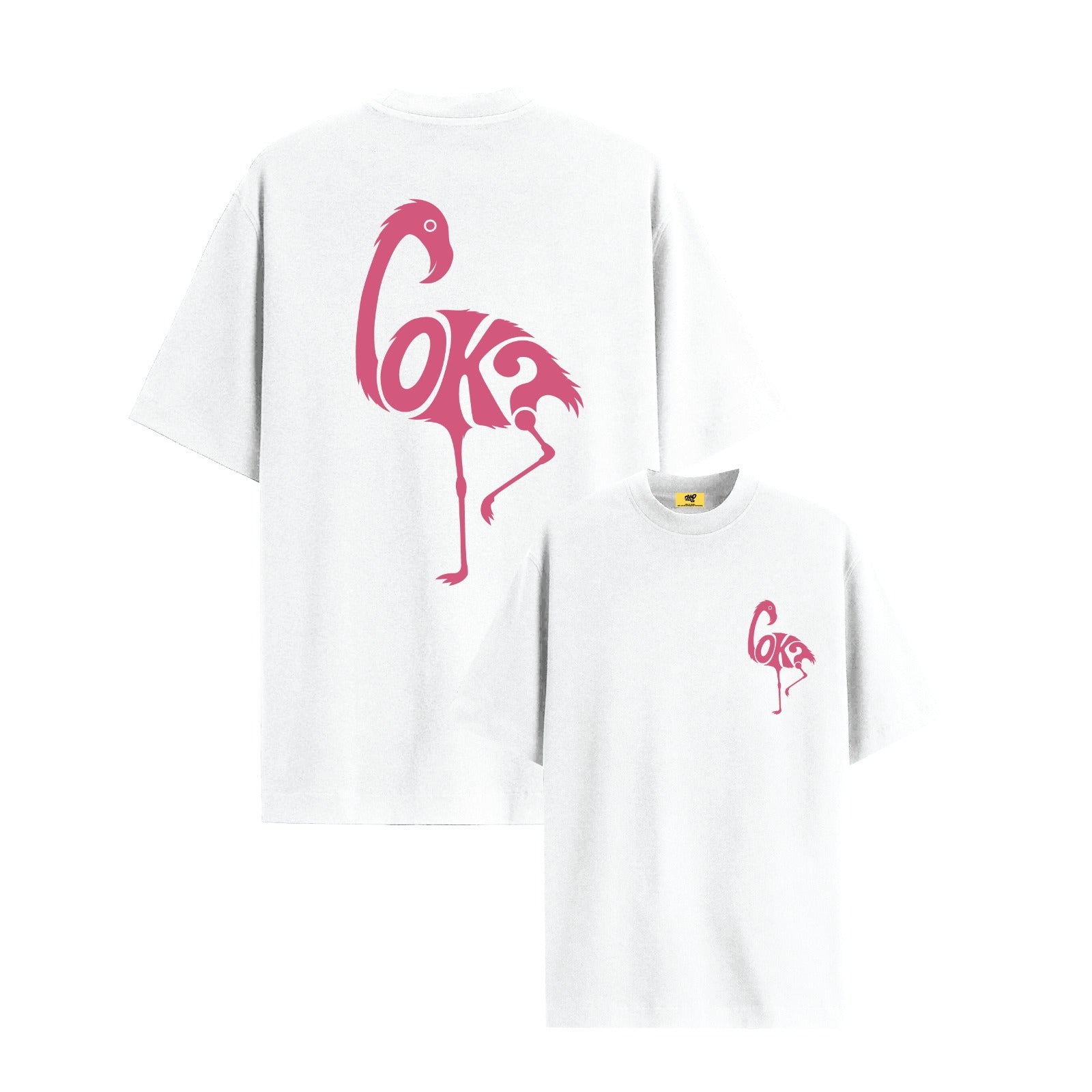 FLAMINGO WHITE TEE